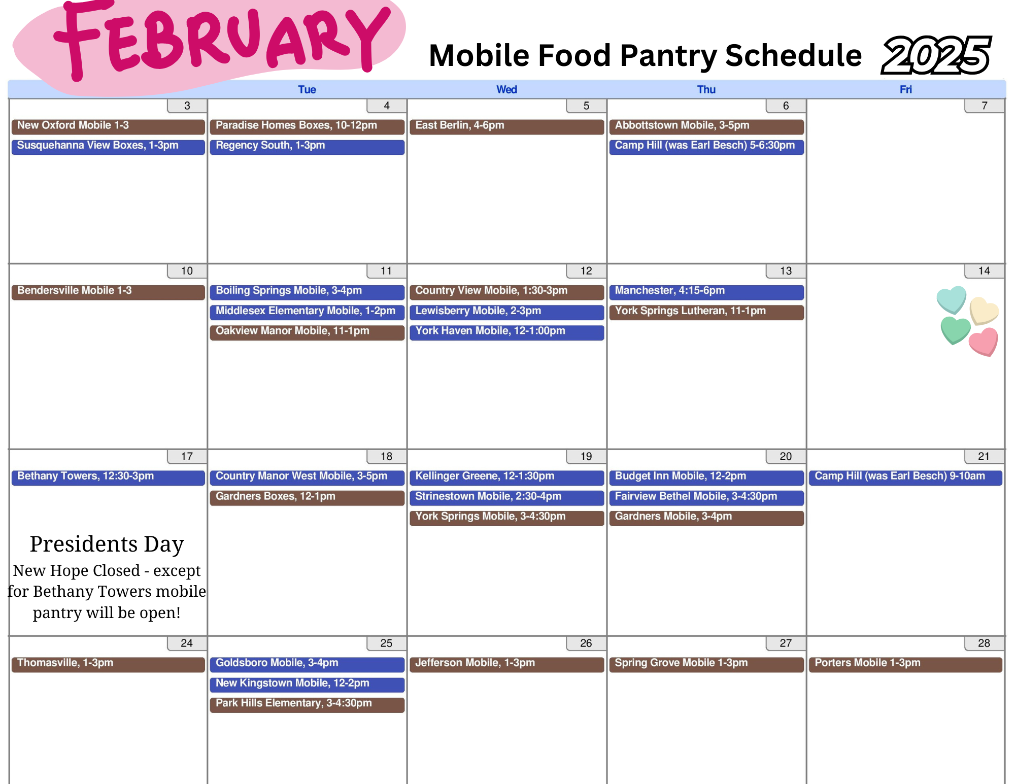 Mobile Food Pantry New Hope Ministries Sharing Christ's Love By